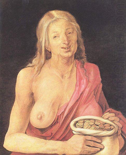 Alte mit Geldbeutel, Albrecht Durer